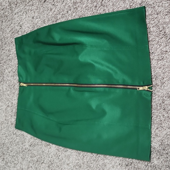 Green Pencil Skirt with Zipper in the back - Picture 2 of 4
